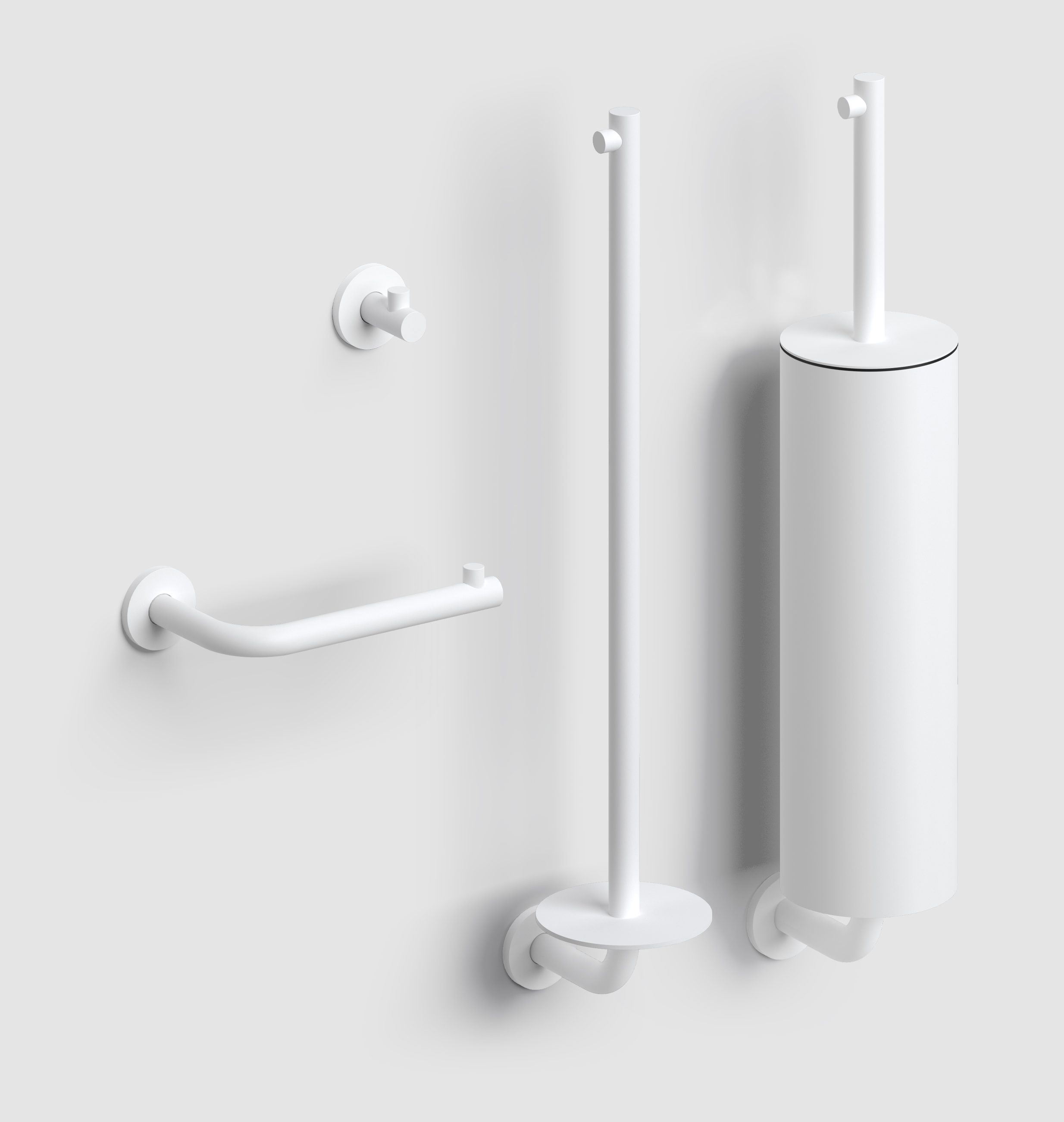 Clou Kaldur toilet accessoireset, mat wit