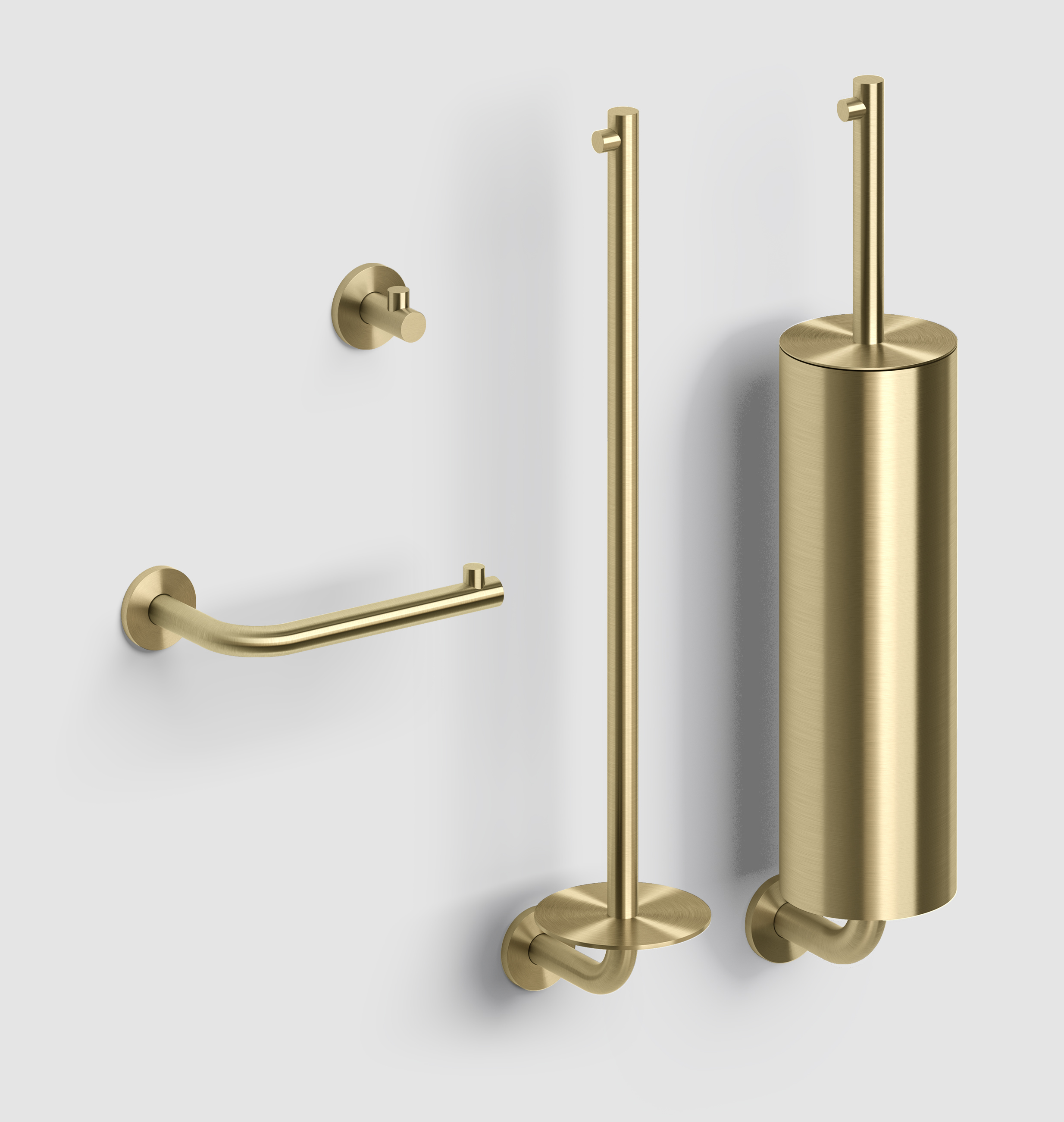 Clou Kaldur toilet accessoireset, goud geborsteld PVD