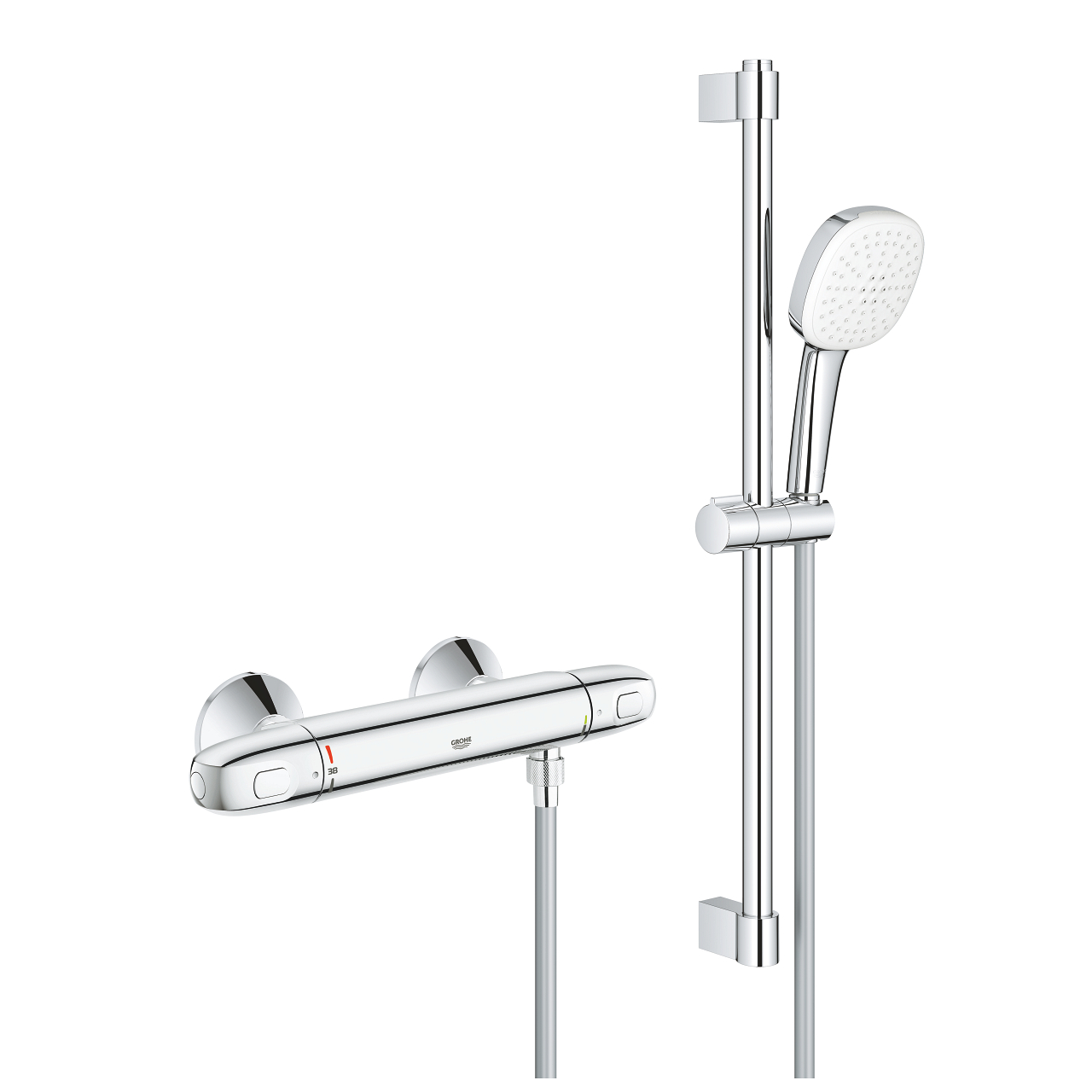 Handdouche set met thermostaat