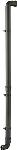 Ubbink enkelwandige buis kunststof �60mm wand 2mm lengte 1770mm mof/steekeind Gastec Qa zwart 0229025