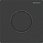 Geberit type 10 bedieningsplaat urinoir sturing pneumatisch rond matzwart/zwart/easy-to-clean 116.015.16.1