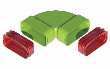 Ubbink Air Excellent AE55sc bocht 90� horizontaal set 0188576