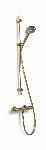 Blue Label Brondby glijstangset 90cm met douchethermostaat 150mm slang 150cm geborsteld goud FK-8072ASET-BB