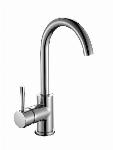 Blue Label Brondby wastafelkraan C-uitloop cold start chroom FK-0329-CH