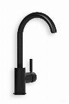 Blue Label Brondby wastafelkraan C-uitloop cold start mat zwart FK-0329-BL