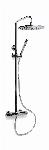 Blue Label Brondby douchesysteem in hoogte verstelbaar messing hoofddouche chroom FK-8075-CH