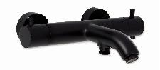 Blue Label Brondby badthermostaat HOH 15cm mat zwart FK-8077-BL