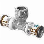 Uponor S-Press Plus pers T-stuk bu.dr. 25x3/4"bux25mm 1070593
