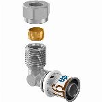 Uponor S-Press Plus pers overgangsknie bu.dr. koper 16MLCx3/8"x10 CU 1070538