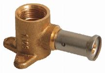 Henco sanitair muurplaat messing 16 x 1/2 binnendraad (35mm) 2P1604K