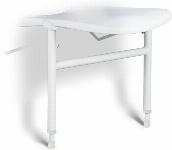 Linido hulppootset (dubbel) voor douchezitting (zithoogte 42 - 57 cm) staal gecoat wit LI2214.2011-02
