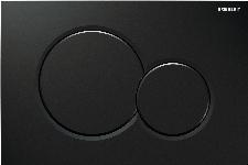 Geberit Sigma 01 bedieningsplaat DF frontbediend 24.6x16.4cm t.b.v. inbouwreservoir 8 en 12cm gitzwart RAL9005 115770DW5