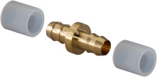 Uponor Minitec fitting recht 3-delig hoek aansluiting 1: 9.9mm knelring aansluiting 2: 9.9mm knelring 1005264