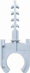 Schnabl kabelbuisklem, kunststof, �15-16mm, aangegoten steekplug, grijs