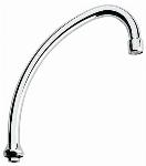 Grohe, Buisuitloop sanitairkraan, met mousseur, G3/4", 140mm hoogte, 185mm voorsprong J-uitloop, draaibaar, chroom