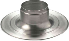 Ubbink ronde plakplaat aluminium doorvoer diameter 130mm plakplaat diameter 393mm hoogte 120mm 0146142