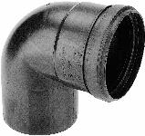 Burgerhout Twinline air luchttoevoerbocht 100mm 90� PP zwart 400452032