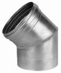 Burgerhout Alu-fix rookgasafvoerbocht 130mm 45� Aluminium dikwandig segment gelast 400451654