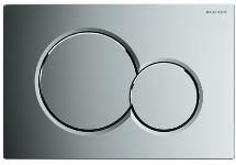 Geberit Sigma 01 bedieningsplaat DF frontbediend 24.6x16.4cm t.b.v. inbouwreservoir 8 en 12cm chroom 115770215