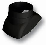 Burgerhout glijschaal model D  200mm 25-45� t.b.v. combi doorvoer 80-80/125mm zwart 400453743