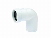 Wavin Wafix PP fitting, PP bocht 88,5gr, 40 x 40mm M/S wit