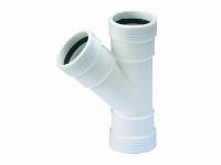 Wavin Wafix fitting, PP T-stuk 45gr,40mm (3x manchet) wit