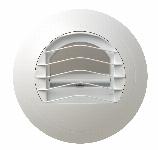 Zehnder STR, ventilatieventiel rond, kanaal �125mm, front �170mm, kunststof, 75m3/h, afvoer, wit RAL9010