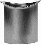 Rheinzink, tapeind dakgoot, zink, diameter 76mm, mastgoot (halfrond), diameter goot 80mm, lengte 100mm