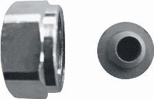 Herz aansluit koppeling CV / koper 15mm - 3/4" euroconus