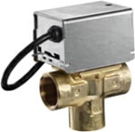 Honeywell Driewegafsluiter, 220V, 1" binnendraad, vervolgschakelaar, 5.93�C, kvs 8,1"