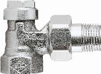 Heimeier voetventiel 1/2" (15) haaks staartstuk/binnendraad vernikkeld bediening: schroefgleuf 035102000
