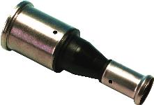 Henco rechte koppeling, verloopkoppeling 26 x 16mm kunststof (pers x pers)