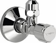 Schell Comfort hoekstopkraan met rozet  1/2"x10mm z. zelfdichtend schroefdraad, m. comfort greep chroom 049070695