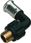 Henco knie koppeling 90gr 16mm x 1/2" kunststof (pers x buitendraad) 5PK-1604