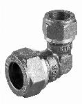 Ankofit, Kniekoppeling, 90 graden, messing, vernikkeld, 10mm x 12mm (knelring x knelring)