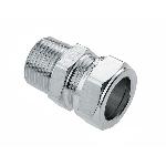 Bonfix Knelfitting messing rechte koppeling puntstuk 15mm x 1/2" vernikkeld (knel x buitendraad) 82741AN