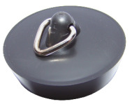 De Beer rubber plugstop. 1 1/2, diameter 45,5mm. Zwart.
