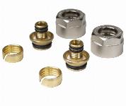 Solar Plus, knelringset, aansluit koppeling 16x 2mm - 3/4" euroconus, geschikt voor kunststof en aluminium buis, nikkel