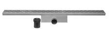 Easy Drain Compact 50 RVS douchegoot 70 cm met RVS slotrooster zijuitloop inbouwdiepte = 63mm waterslot = 50mm EDCOM70050
