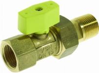 VSH gaskogelkraan 1/2" binnendraad x 1/2" buitendraad met wartel 0604109