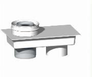 Burgerhout TwinSafe PP adapterbak 2x80mm 60/100mm PP wit 400470311