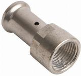 Henco rechte koppeling, schroefbus 26mm x 3/4" messing (pers x binnendraad)
