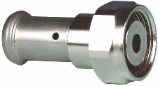 Henco rechte koppeling 16mm x 3/4" messing (pers x euroconus - binnendraad) 19P-1605