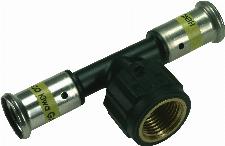 Henco T-stuk, 20mm x 1/2" x 20mm kunststof, gas (pers x binnendraad x pers)