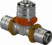 Uponor S-Press pers T-stuk verlopend 16x14x16mm 1014915