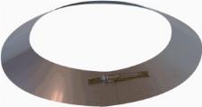 Metaloterm ATS aansluitstuk, stormkraag, binnenbuis: RVS 150mm, buitenbuis: RVS