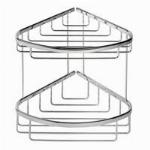 Geesa hoekuitvoering fles- en sponshouder, messing, bevestigingsmateriaal, hxbxd 296x217x217mm, kleur chroom