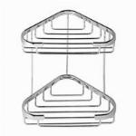 Geesa hoekuitvoering fles- en sponshouder, messing, bevestigingsmateriaal, hxbxd 266x177x177mm, kleur chroom