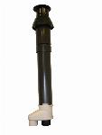 Winterwarm dakdoorvoer door XR40, XR50 en XR60, concentrisch �150mm, �100/150mm, aluminium, lengte 1300mm, zwart