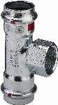 Viega Prestabo T-stuk, 15mm x 1/2" x 15mm staal (pers x binnendraad x pers)